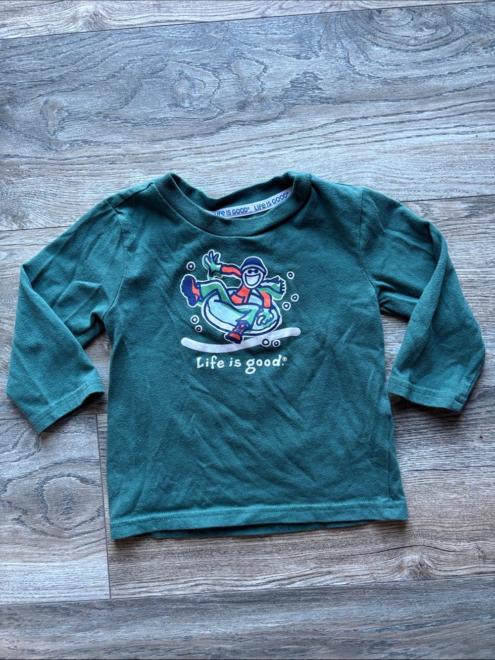 Life Is Good Forest Green Graphic Long-Sleeve Tee 2T
